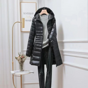 Damen Kapuzen Daunenjacke | Lang