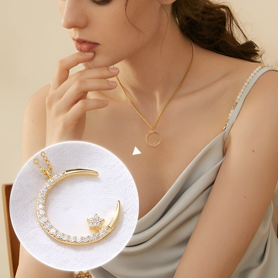 Yalessa – Elegante Halskette mit Mondmotiv