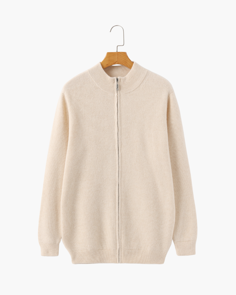 Jameson | 3-teiliges Set Kaschmir-Cardigan, hose & Wildleder-Boots