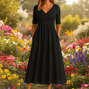 Monica Crossover-Kleid | Stilvolles Midi-Kleid für Damen