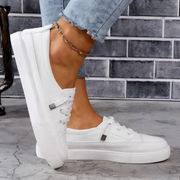 Christa | Damen Minimalistische Schnür Sneakers