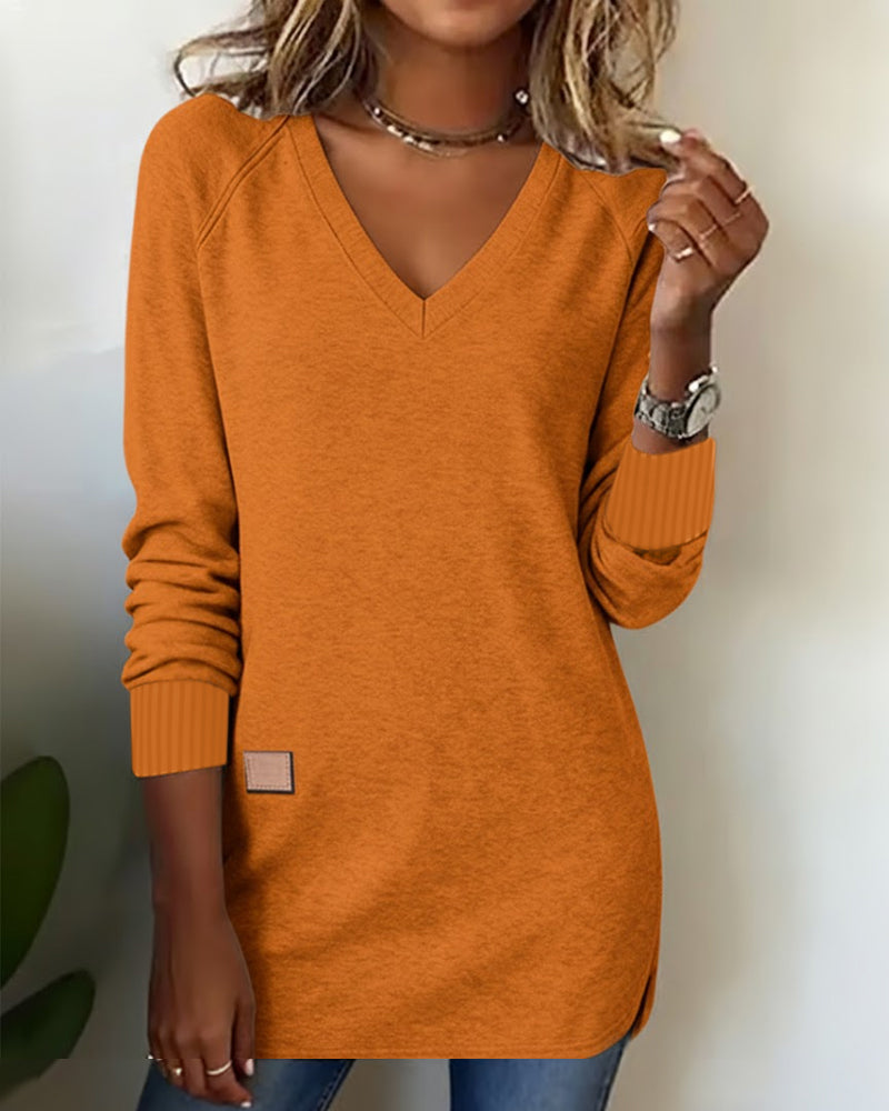 Leonie | Modischer Damen Pullover elegant & V-Ausschnitt
