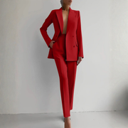 Elke | Damen Zweiteiler Blazer Hosen Set