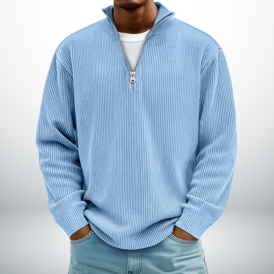 Snovia™ – Hochwertiger Herrenpullover mit Halbreißverschluss