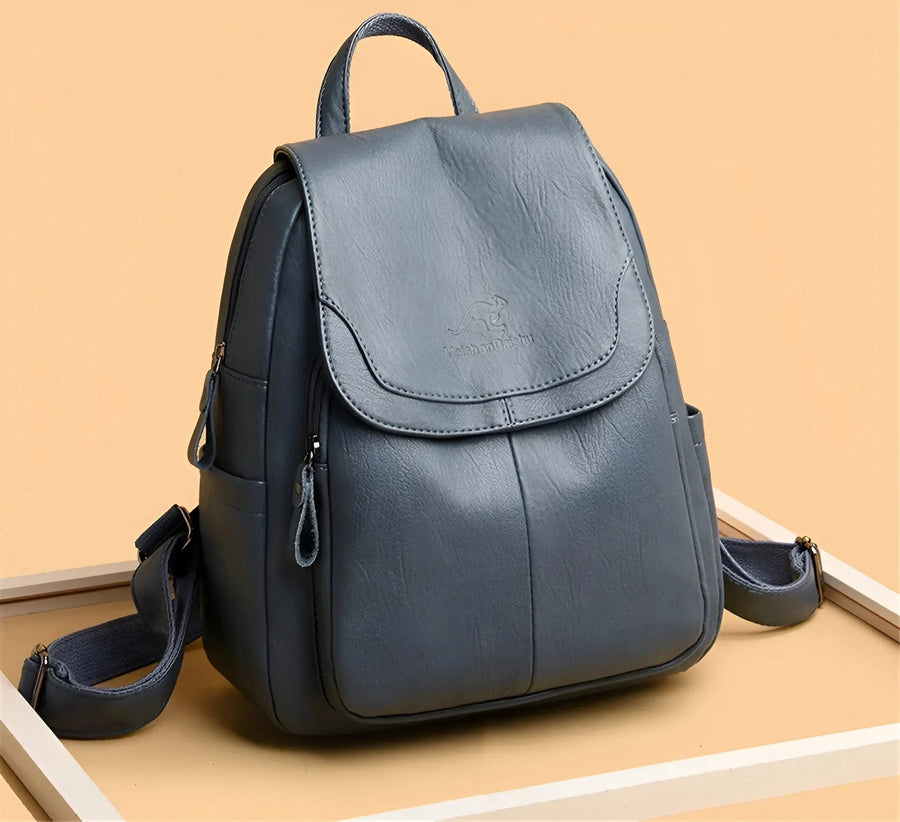 Eleganter Lederrucksack mit großzügigem Stauraum