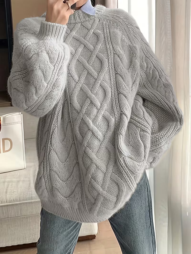 Elayra - Locker Sitzender Strick Pullover