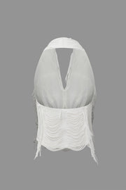 Aphrodite | Exklusives Cut-Out-Zweiteiler-Set mit Fransen-Details