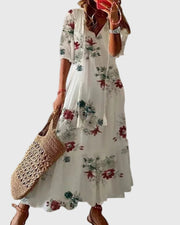 Theresa | Damen Boho Vintage Sommer Maxikleid – Boho Maxi Vintage Sommer 2026