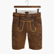 Traditionelle bestickte kurze Lederhose für Herren - Oktoberfest 2025