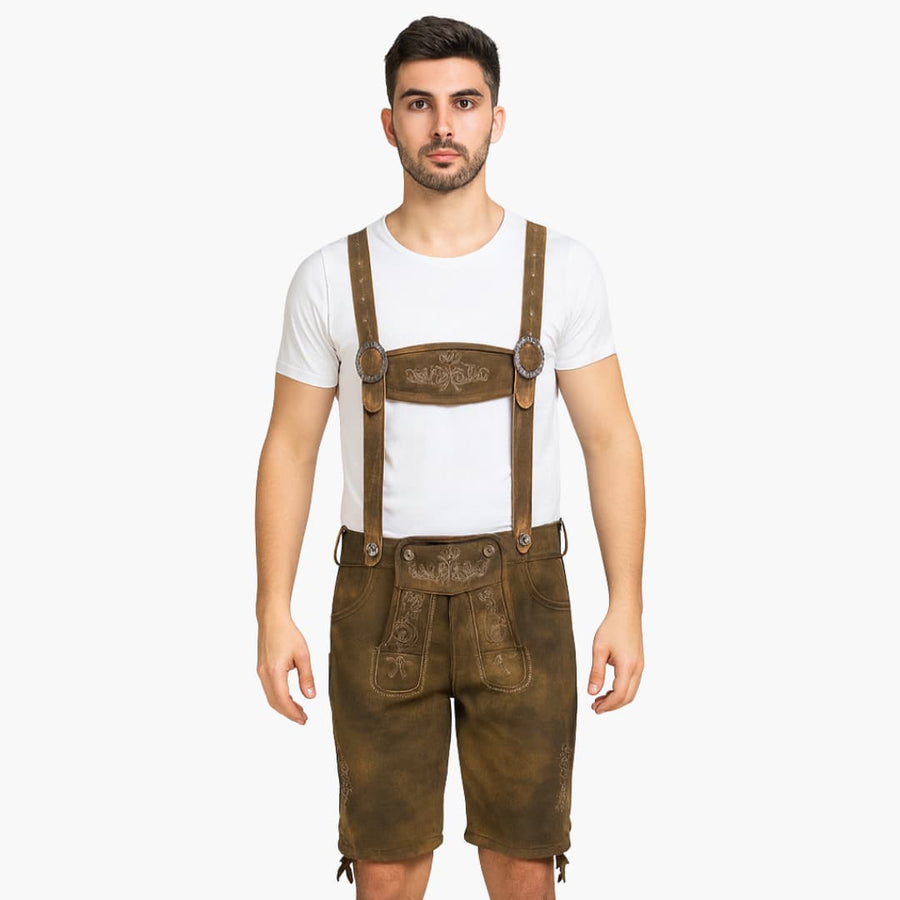 Bestickte Trachtenhose mit Hosenträgern für Herren - Oktoberfest 2025