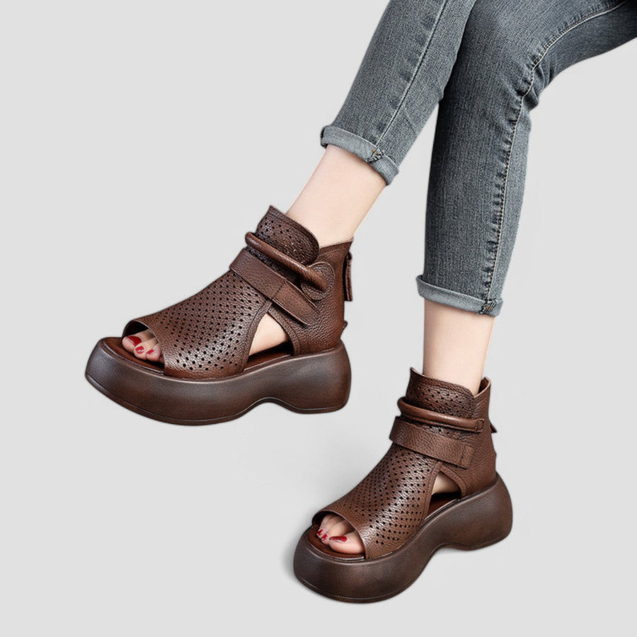 Eden | Vintage-Plateausandalen