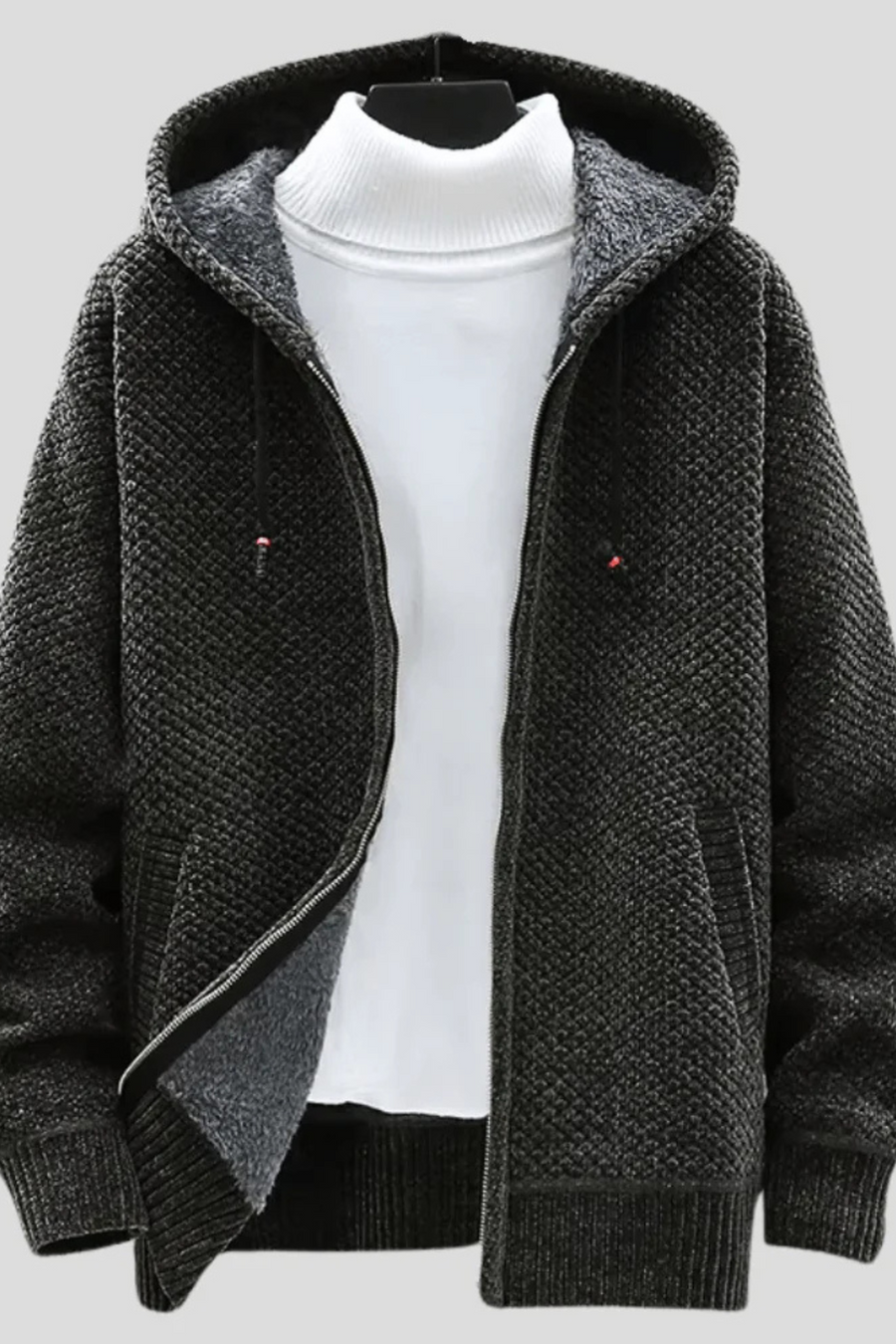 Henry Strick-Hoodie | Dunkelgrau