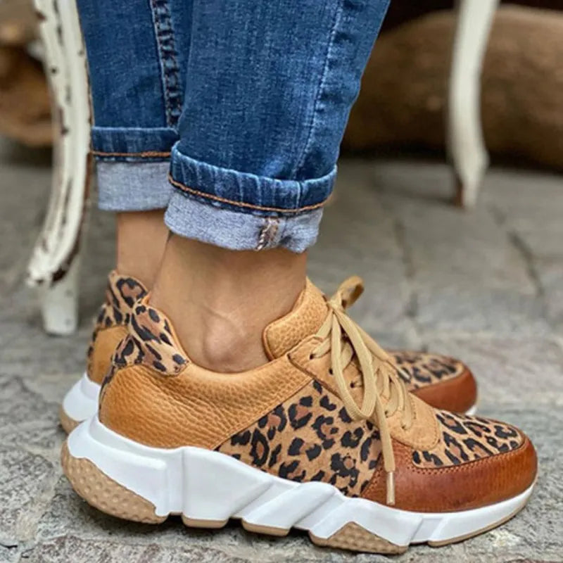 Irmgard | Bequeme Leoparden-Sneakers