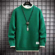 Levi | Farbblockierter Kabelstrick-Turtleneck