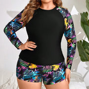 Heidi-Mode | Blumen Uv Schutz Zweiteiliger Badeanzug