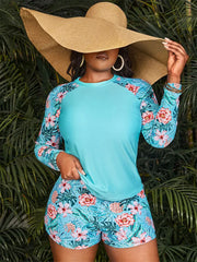 Heidi-Mode | Blumen Uv Schutz Zweiteiliger Badeanzug