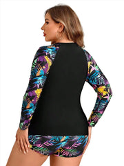 Heidi-Mode | Blumen Uv Schutz Zweiteiliger Badeanzug
