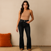 SIBEL - HOCHGESCHNITTENE SCHLAGJEANS