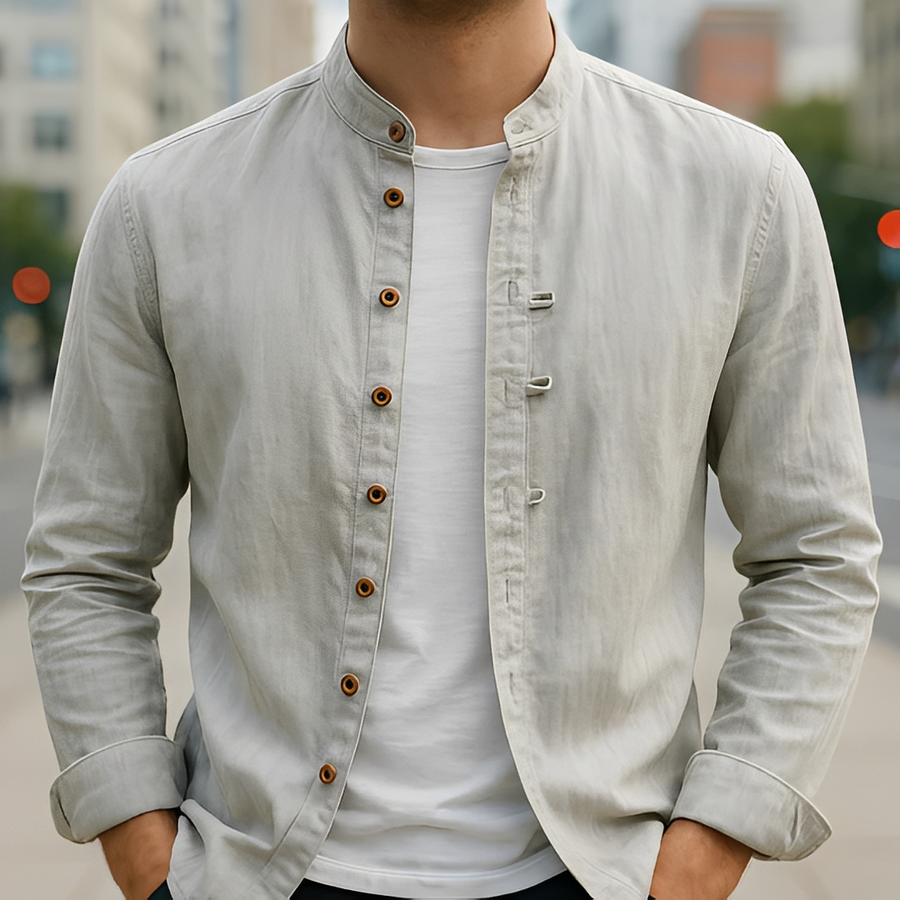 Aick - Sommerhemd für Herren im langen, modischen Design