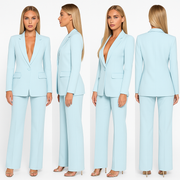 Elegantes Damen Zweiteiler Blazer-Set – Maßgeschneiderte Passform, Vielseitige Farben