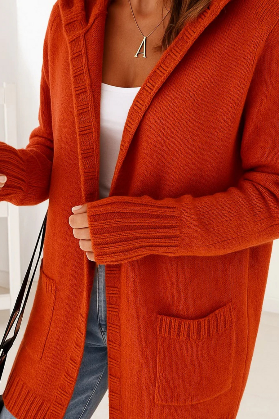 Darienne Komfortabler Cardigan | Orange