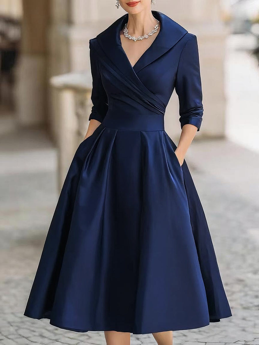 Lea™ | Elegantes Midikleid mit Dezentem Glanz