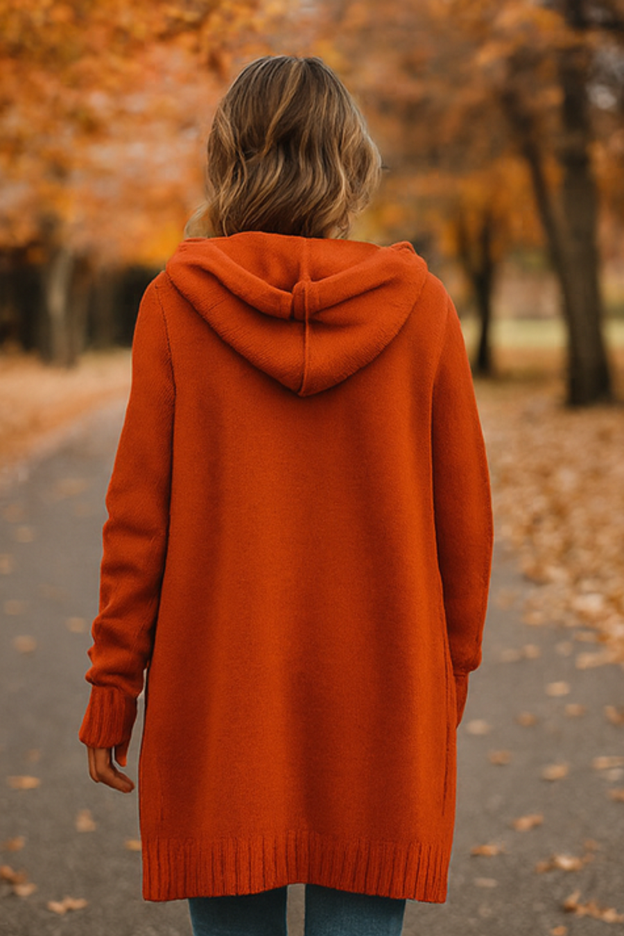 Darienne Komfortabler Cardigan | Orange