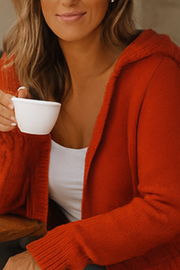 Darienne Komfortabler Cardigan | Orange