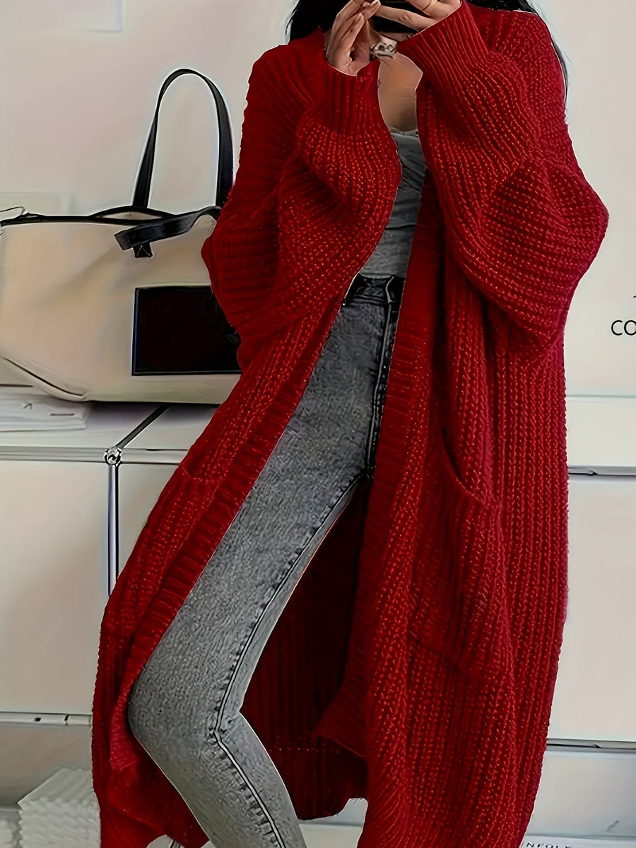 Helena | Damen Longline Cardigan klassisch stilvoll