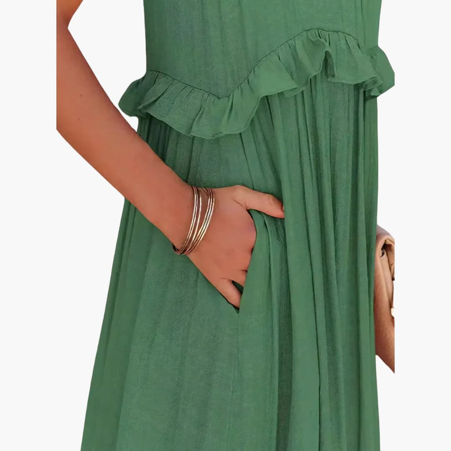 Maxikleid Stufen - Rüschenkleid für Damen, elegant & luftig