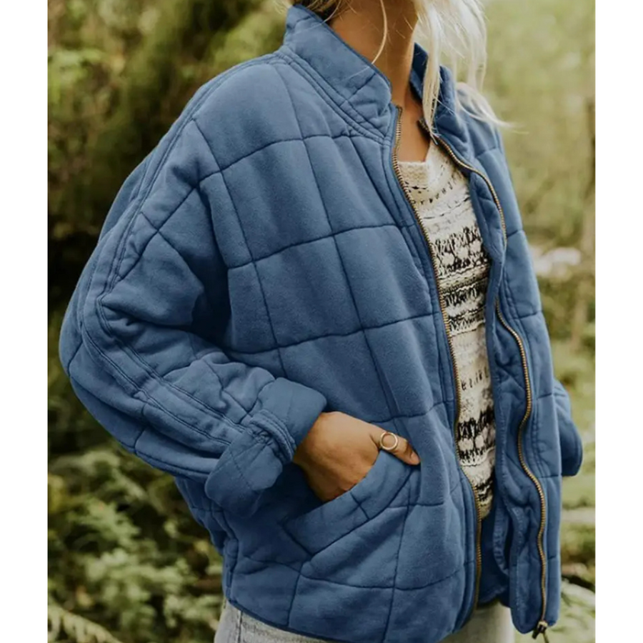 Damen Warme Reißverschluss Jacke