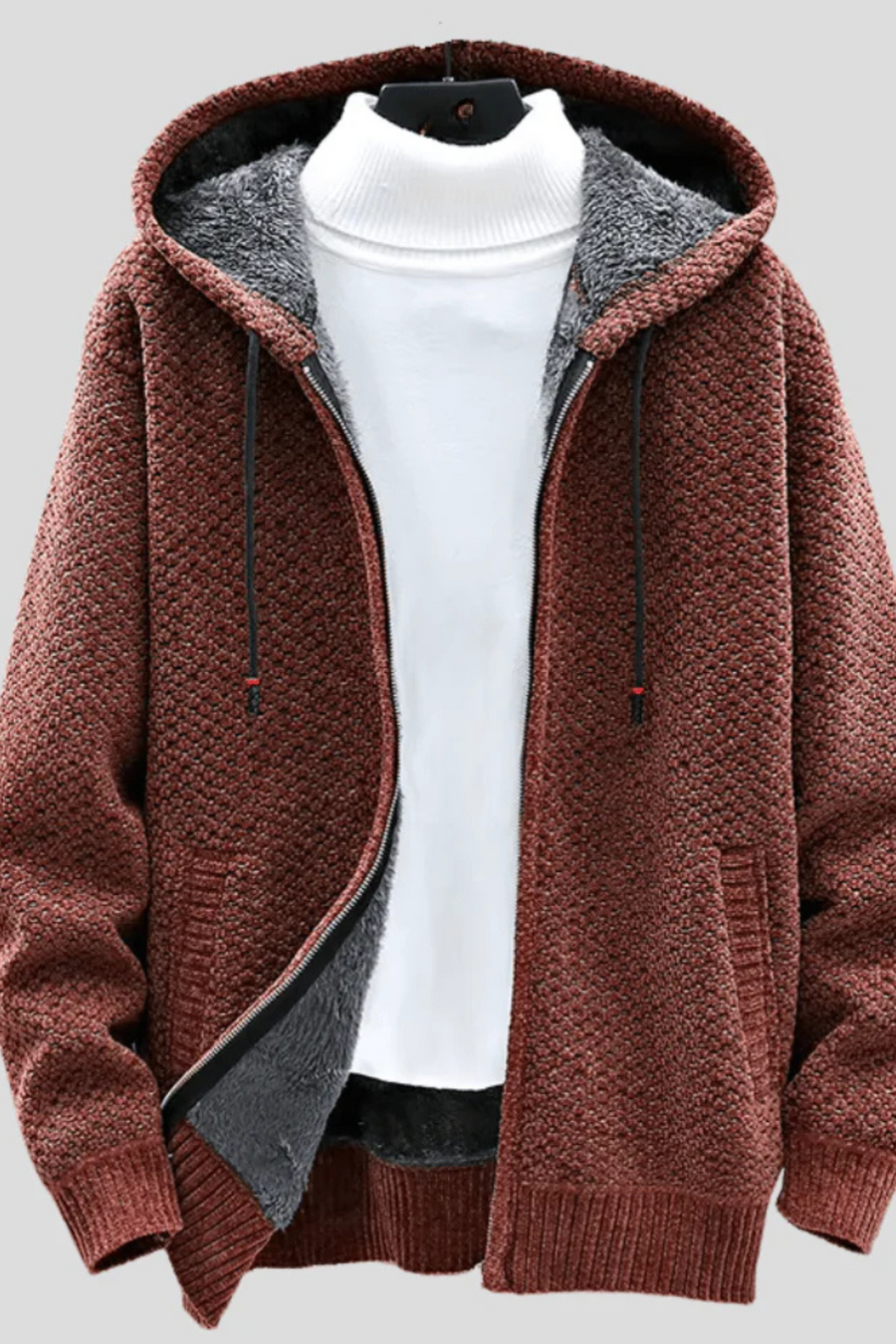 Henry Strick-Hoodie | Braun