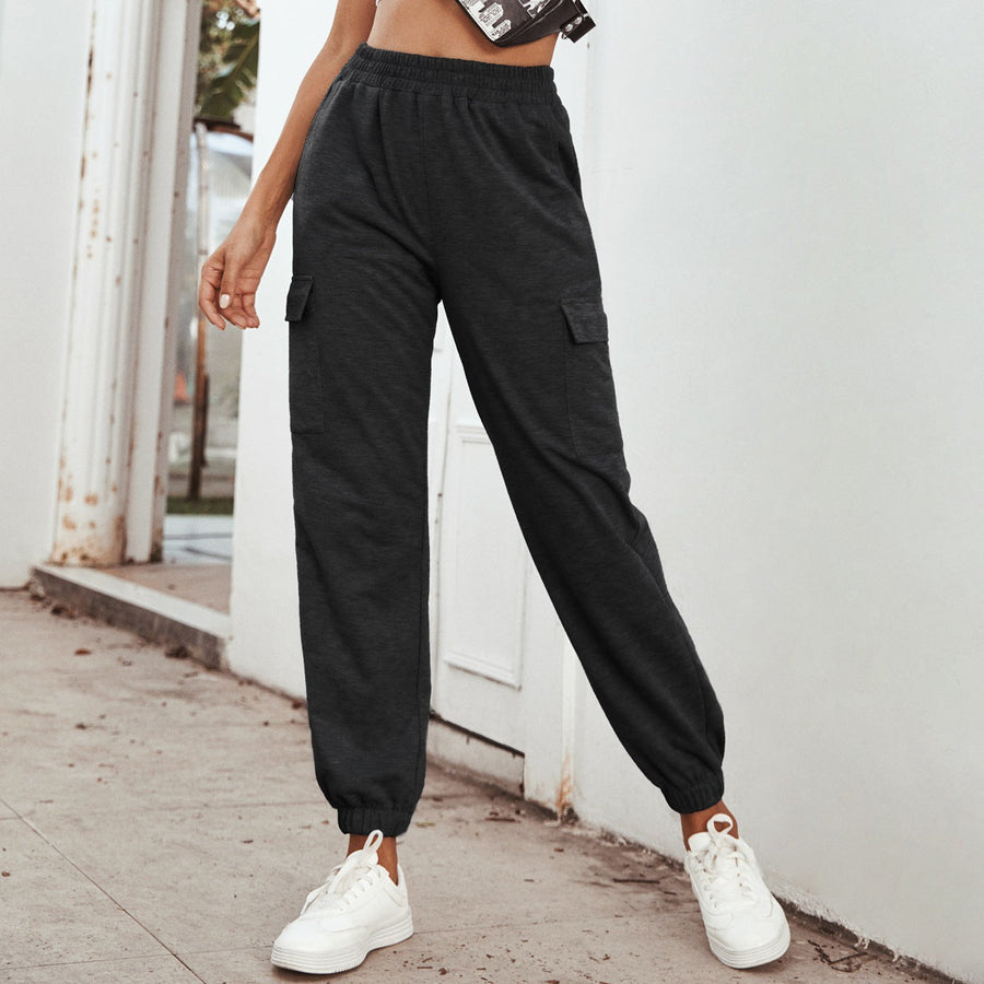 Damen Cargo-Hose im lässigen Stil mit elastischem Bund und praktischen Seitentaschen