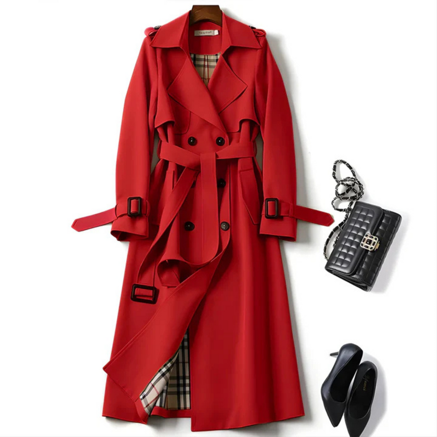 Allegra Eleganter Trenchcoat für zeitlose Auftritte | Rot