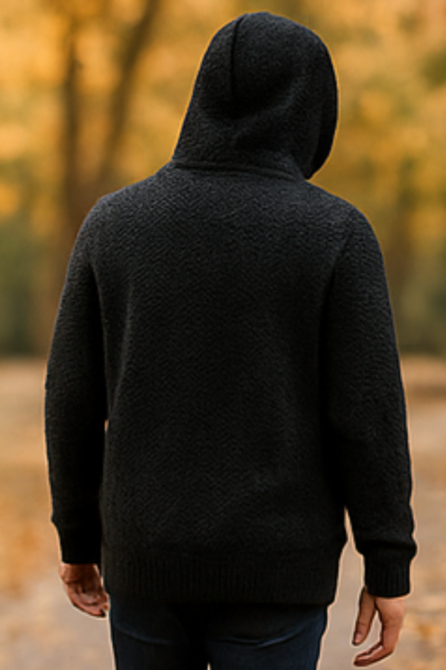 Henry Strick-Hoodie | Schwarz