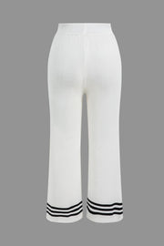 Ariella | Stilvolles Strick-Zweiteiler-Set mit Cropped-Cardigan & Weitbein-Hose