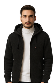 Henry Strick-Hoodie | Schwarz