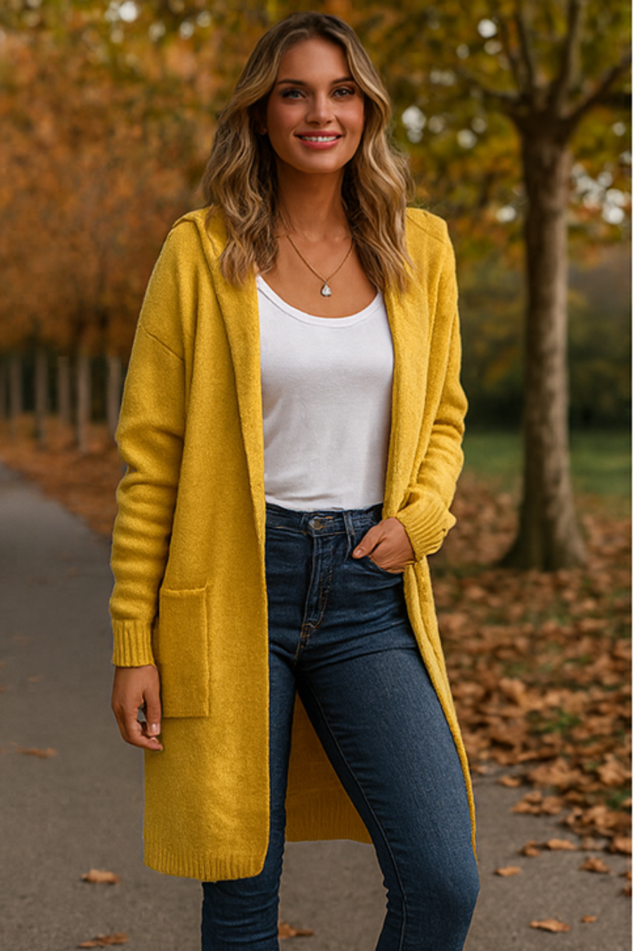 Darienne Komfortabler Cardigan | Gelb