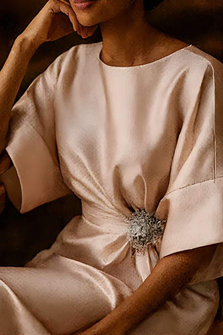 Anne Langes Abendkleid | Beige