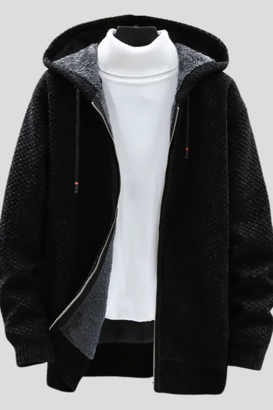 Henry Strick-Hoodie | Schwarz