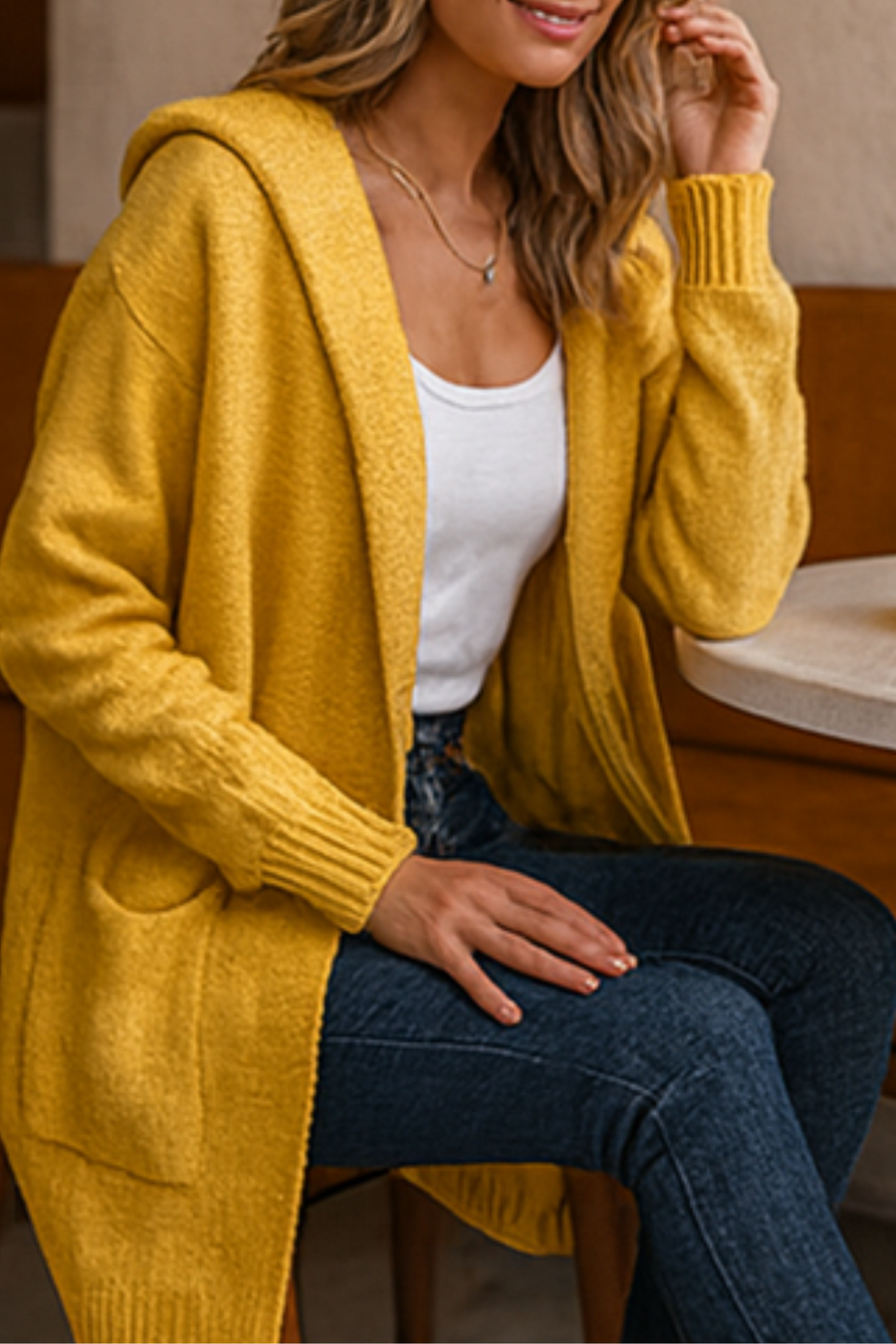 Darienne Komfortabler Cardigan | Gelb