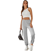 Damen bequeme Jogginghose mit seitlichen Streifen und elastischem Bund