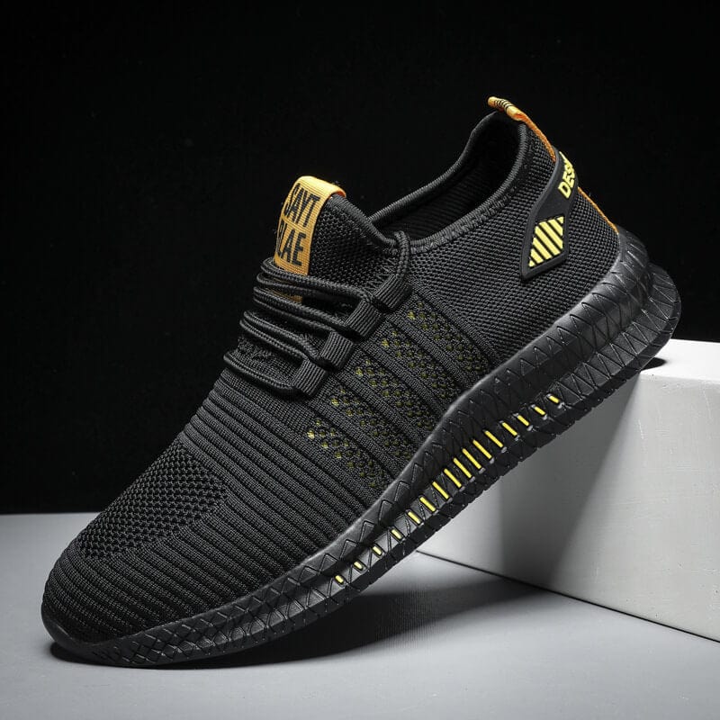 Herren Alle Jahreszeiten Mesh Laufsneaker mit Schnürverschluss
