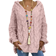 Helene | Damen Winter Zopfmuster-Kapuzenpullover