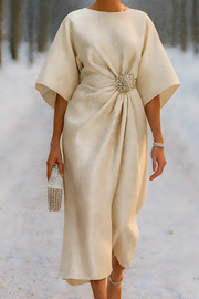 Anne Langes Abendkleid | Khaki