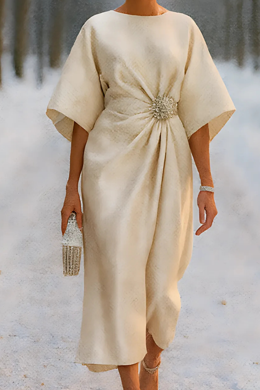 Anne Langes Abendkleid | Khaki