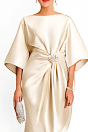 Anne Langes Abendkleid | Khaki