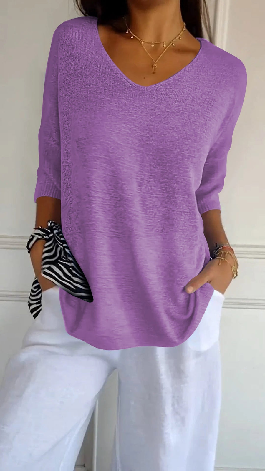 Anja | Stricktop mit V-Ausschnitt