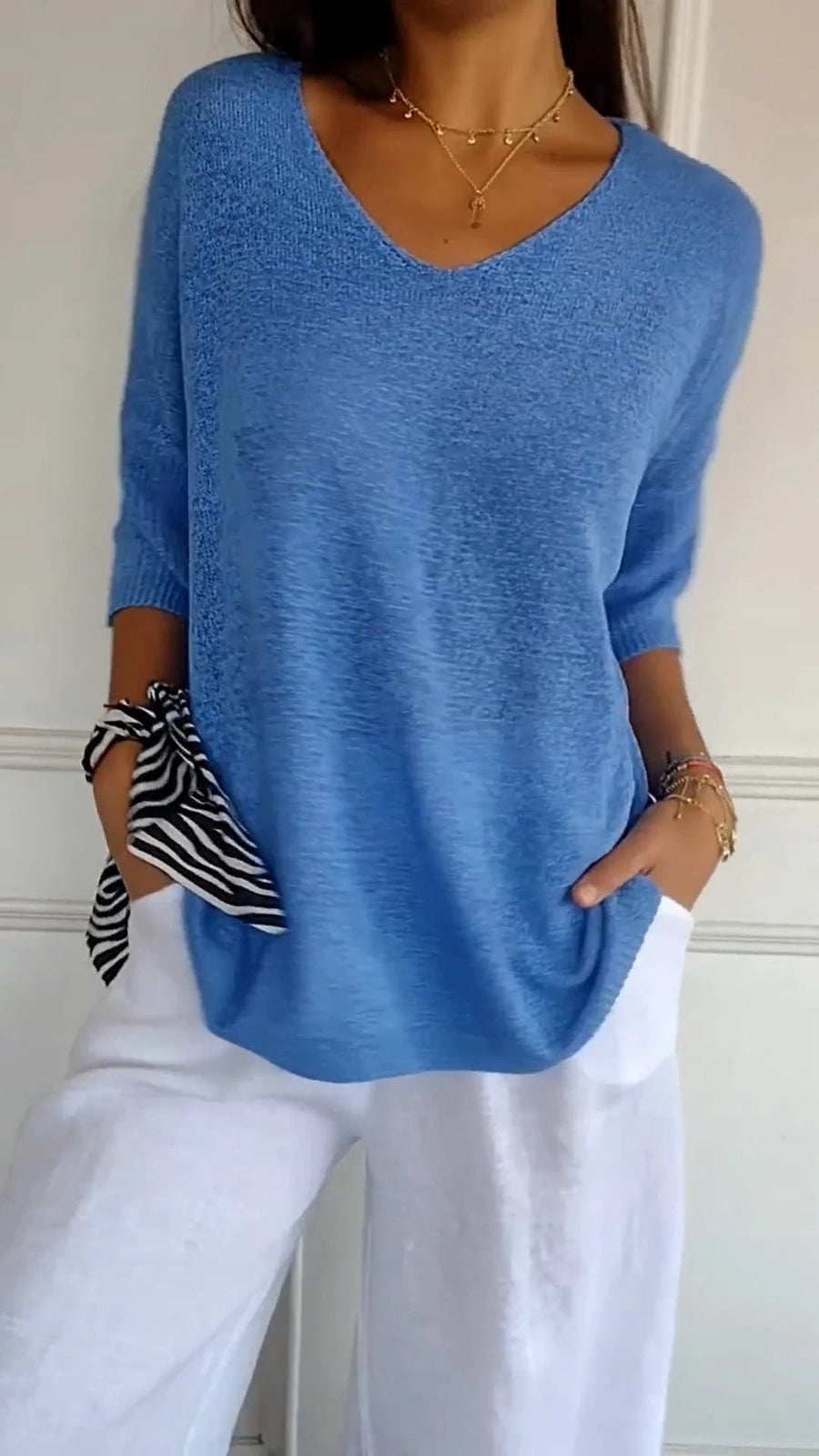Anja | Stricktop mit V-Ausschnitt