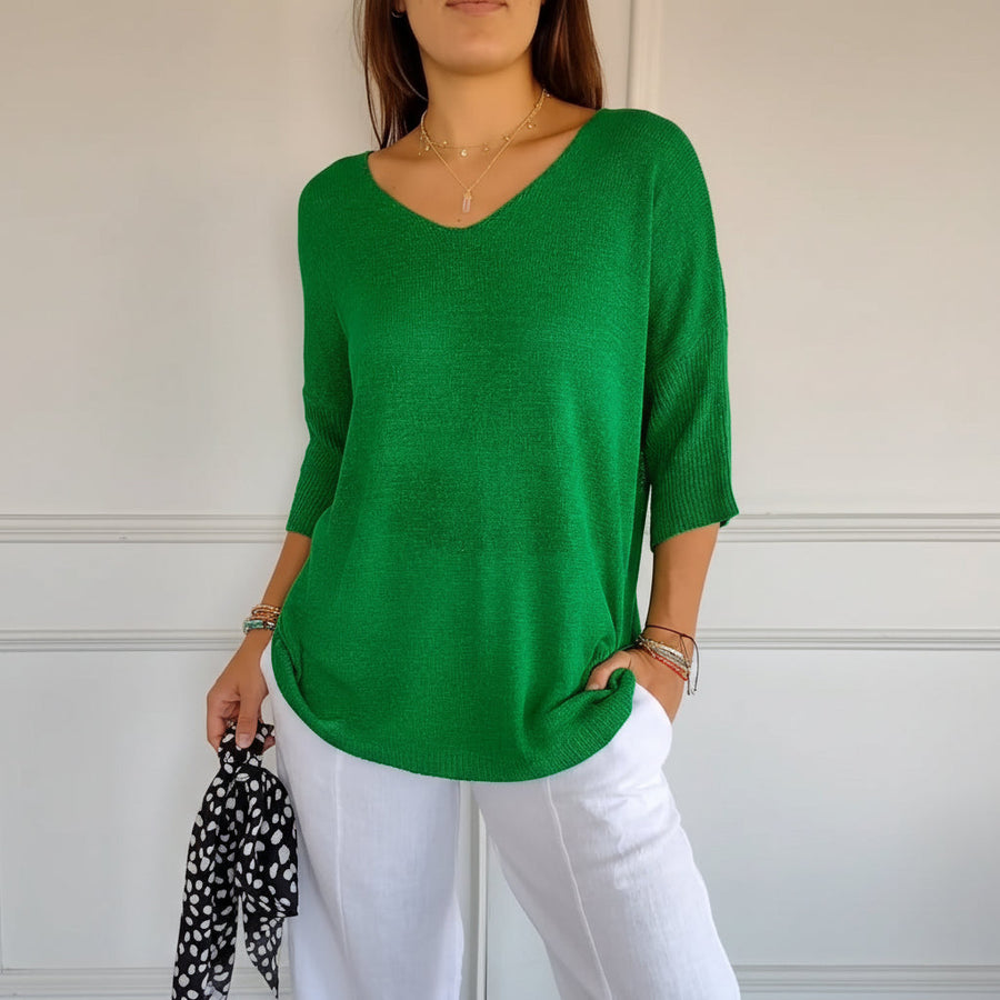 Jill V-Ausschnitt-Top | Zeitloses Damen-Oberteil S–3XL
